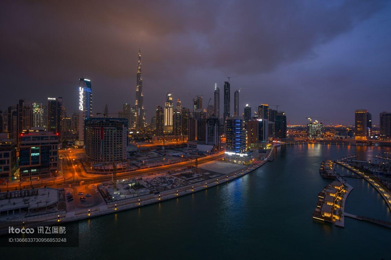 建筑夜景,都市夜景,建筑