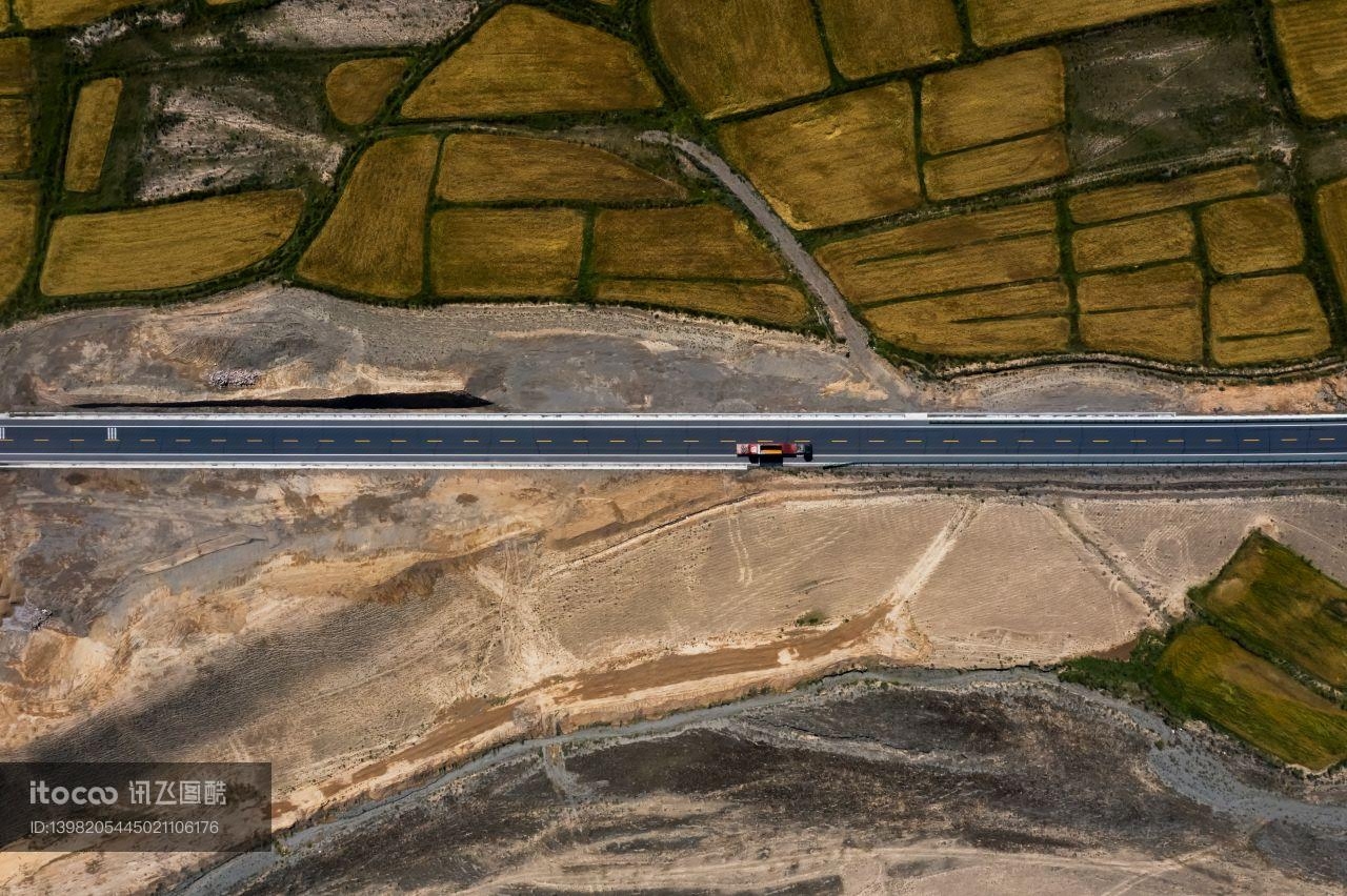 航拍,道路,石板路