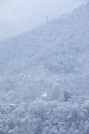 寺庙,建筑,冰雪,碧云寺,自然风光,山川,森林,中国,北京,历史古迹