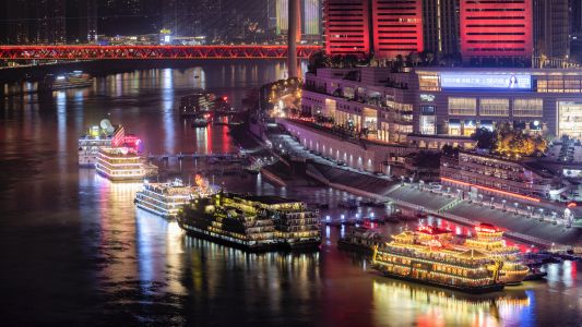 夜晚,建筑,建筑夜景,都市夜景,重庆,城镇,都市,江河,中国