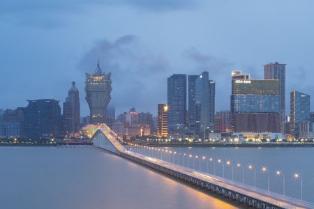 建筑,建筑夜景,夜景照明,都市夜景,江河,城镇,澳门