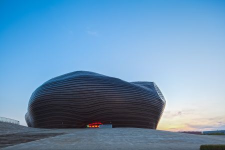 天空,建筑,城镇,鄂尔多斯,全景,中国,内蒙古