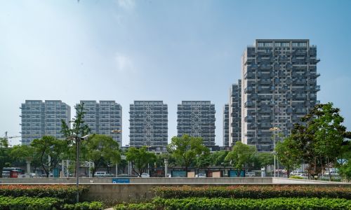 住宅建筑,现代建筑,建筑,道路,城市道路,城镇,植物,树叶,树木