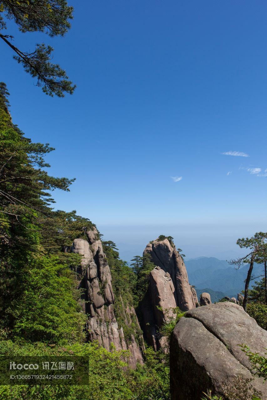 岩石,三清山,中国