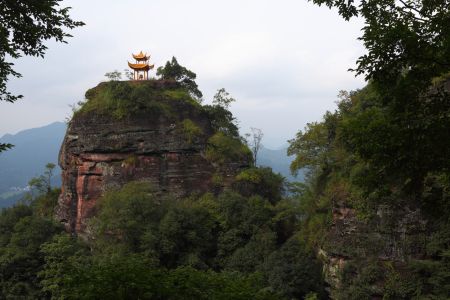 黄山小壶天,树,山峦,传统建筑,植物,自然风光,建筑,安徽,黄山