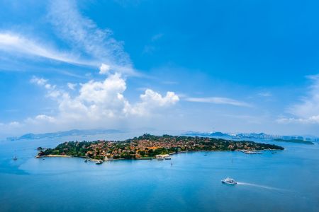 自然风光,海岛,白云,天空,海洋