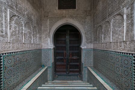 摩洛哥,门,国外,城镇,壁画