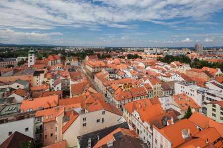 欧式建筑,民居,国外,建筑,村镇,天空,白云,捷克