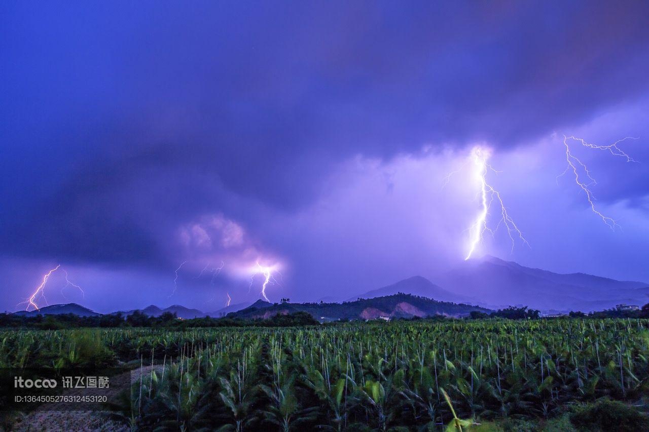 天空,自然风光,雷电