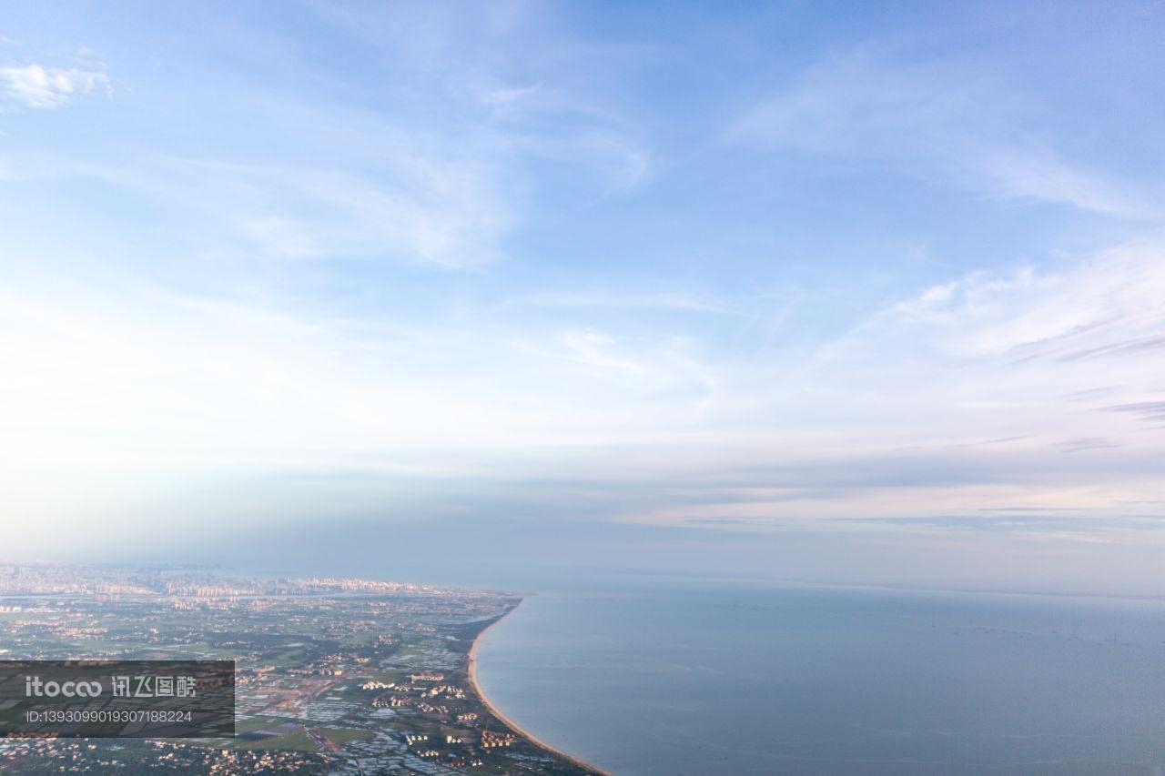 天空,航拍,海洋