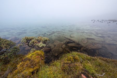 中国,四川,川西,湖泊,自然风光,植物,青草,岩石,天空