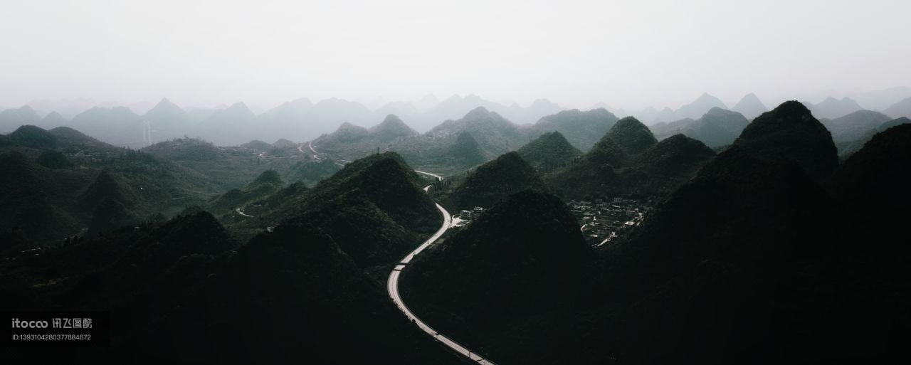 山峦,自然风景,道路