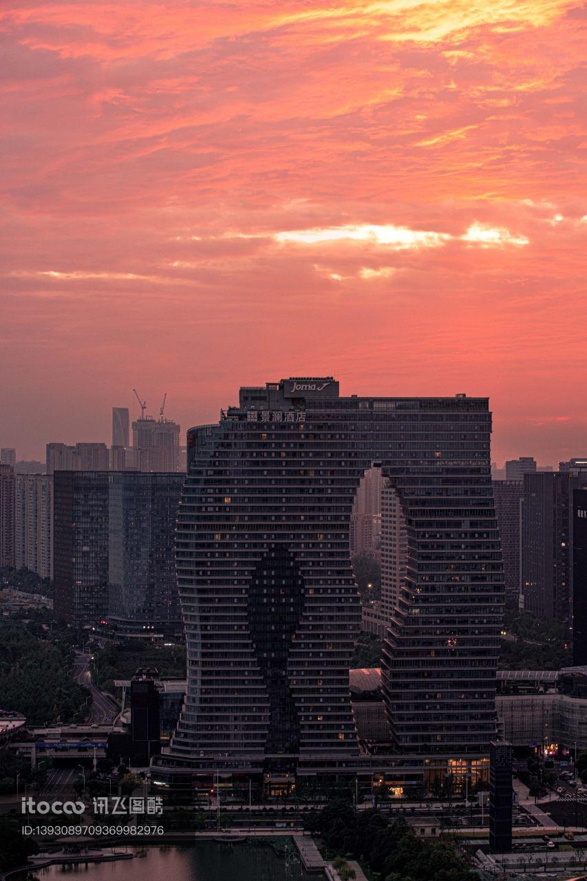 建筑,航拍,天空