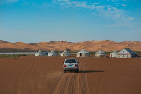 自然风光,沙漠,汽车