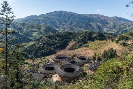 山川,村镇,民俗风情,城镇,自然风光,森林,全景,俯瞰