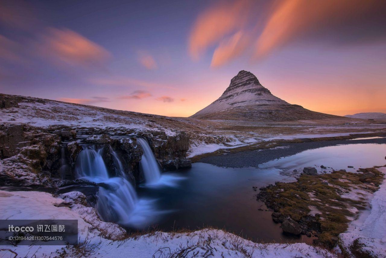 自然风光,雪山,冰岛