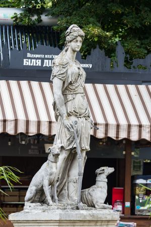 雕像,雕塑,城镇,建筑,历史古迹,乌克兰,国外