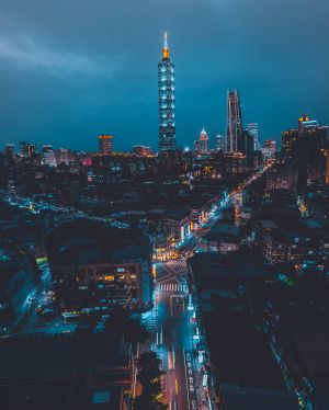 建筑,建筑夜景,都市夜景,天空,航拍,台北,自然风光,城镇,台湾,夜晚,道路,夜景摄影,城市夜景