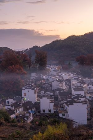 建筑,山川,民居,城镇,自然风光,全景,中国,江西,婺源