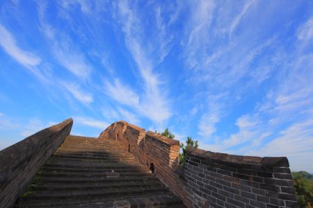 长城,建筑,自然风光,山川,天空,全景