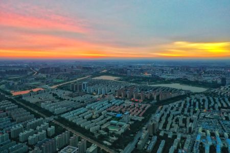 城镇,都市,日落,城市,天空,建筑,全景,航拍,自然风光