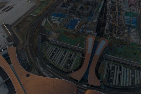 建筑,航拍,大兴国际机场,城镇,北京,道路