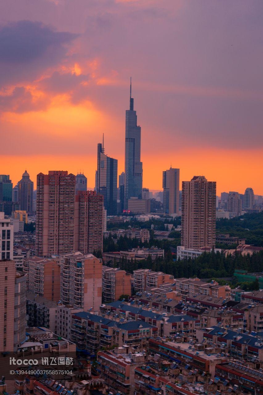 现代建筑,建筑夜景,城市街道