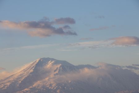 雪山,天空,山峦,自然图像,云雾,国外,自然风光,白云,亚美尼亚,埃里温