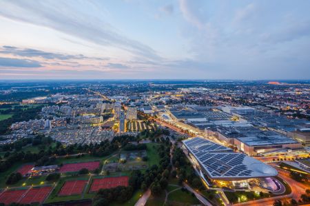 德国,建筑,全景,俯瞰,建筑夜景,都市夜景,城市夜景照明,慕尼黑,城镇,国外