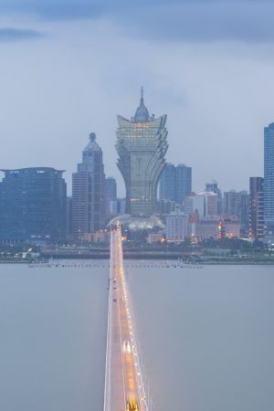 建筑,现代建筑,桥梁,城镇,江河,澳门