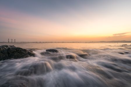 海滩,自然风光,海洋,岩石,天空,全景