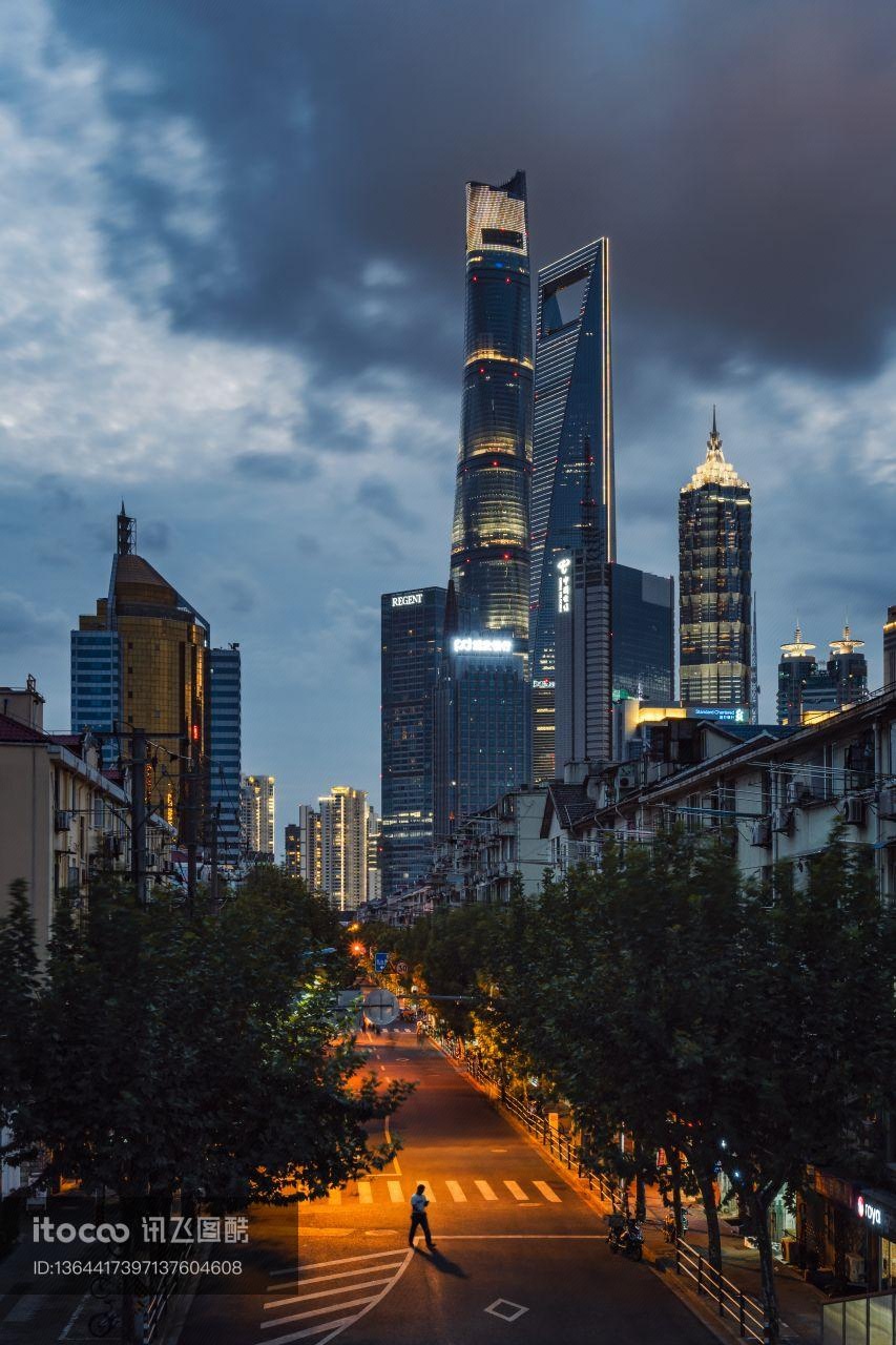 建筑,城镇,上海