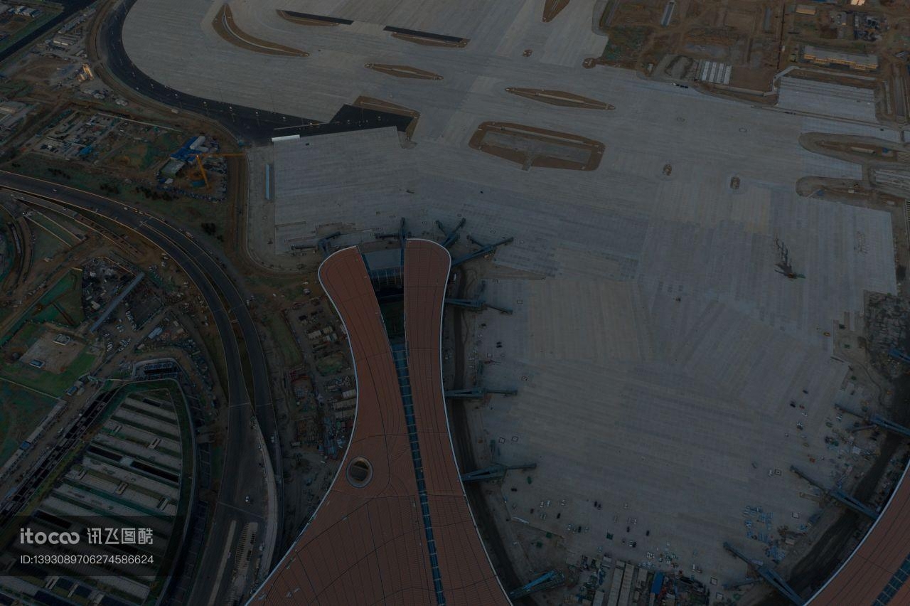 俯瞰,大兴国际机场,北京