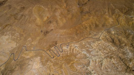 自然风光,平原,航拍,道路