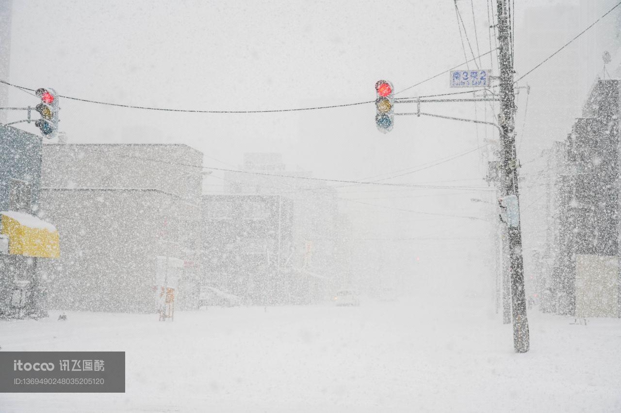 雪,自然风光,道路