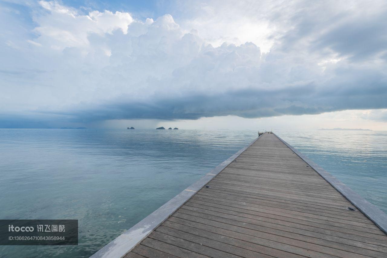 海洋,天空,海岸线