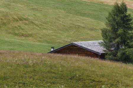 草原,山川,青草,自然风光,植物,建筑,树木