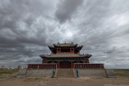 建筑,明安图镇,传统建筑,中国,内蒙古,自然风光,天空