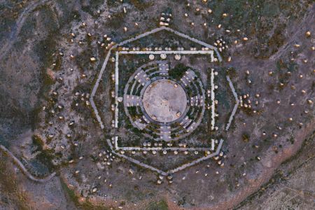 航拍,岩石,建筑,城镇