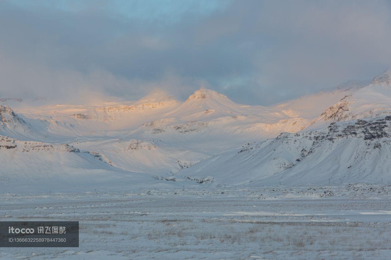 自然风光,雪山,雪