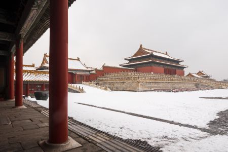 北京,景点,历史古迹,雪,冬天,城镇,建筑