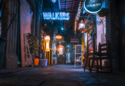 巷道,现代建筑,街道,建筑,城镇,景点,室内家居,夜晚