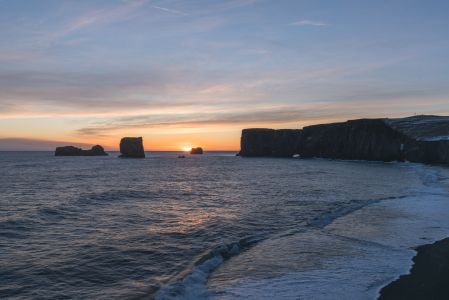 自然风光,日落,全景,海洋,岩石