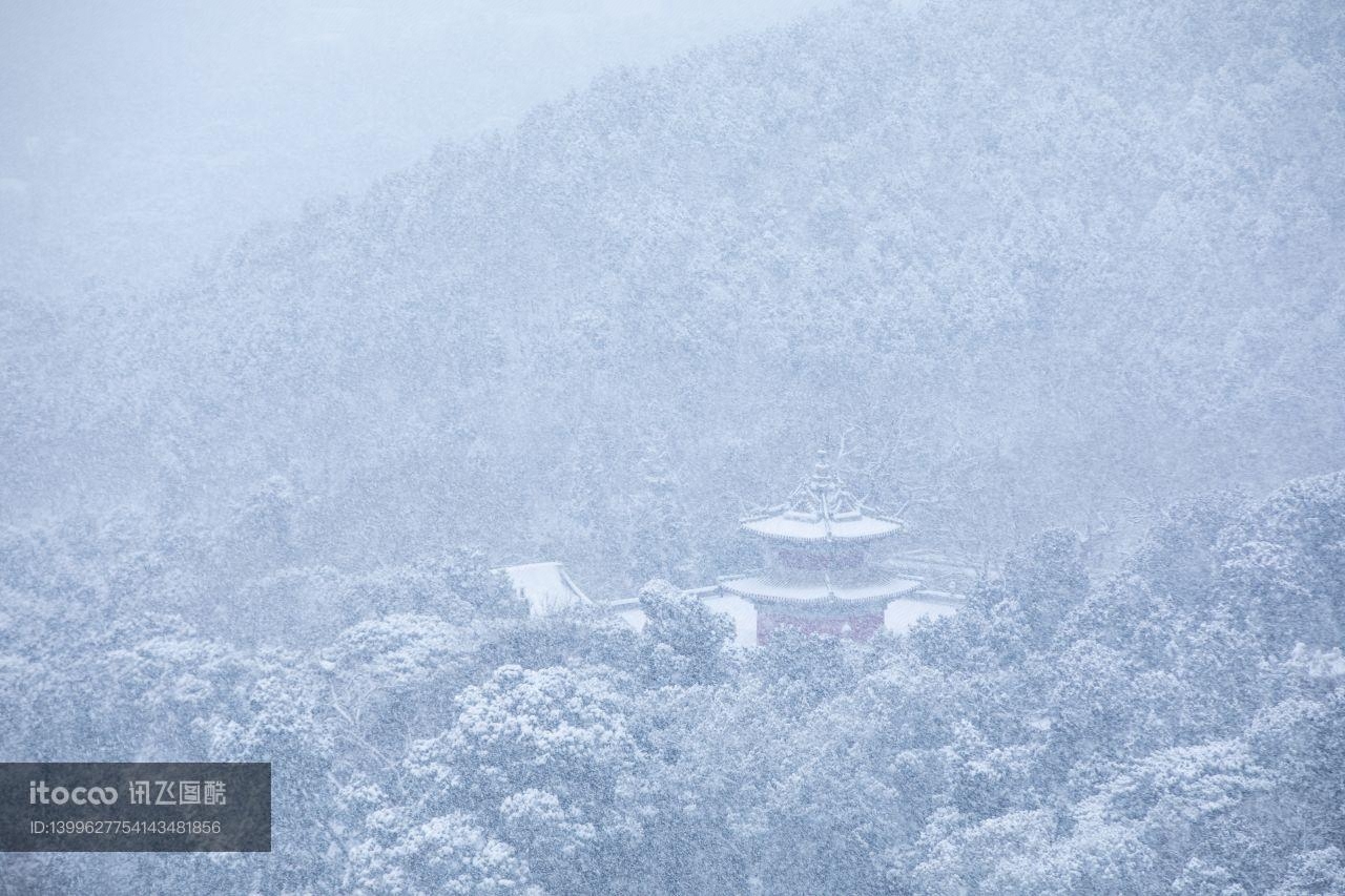 寺庙,建筑,冰雪