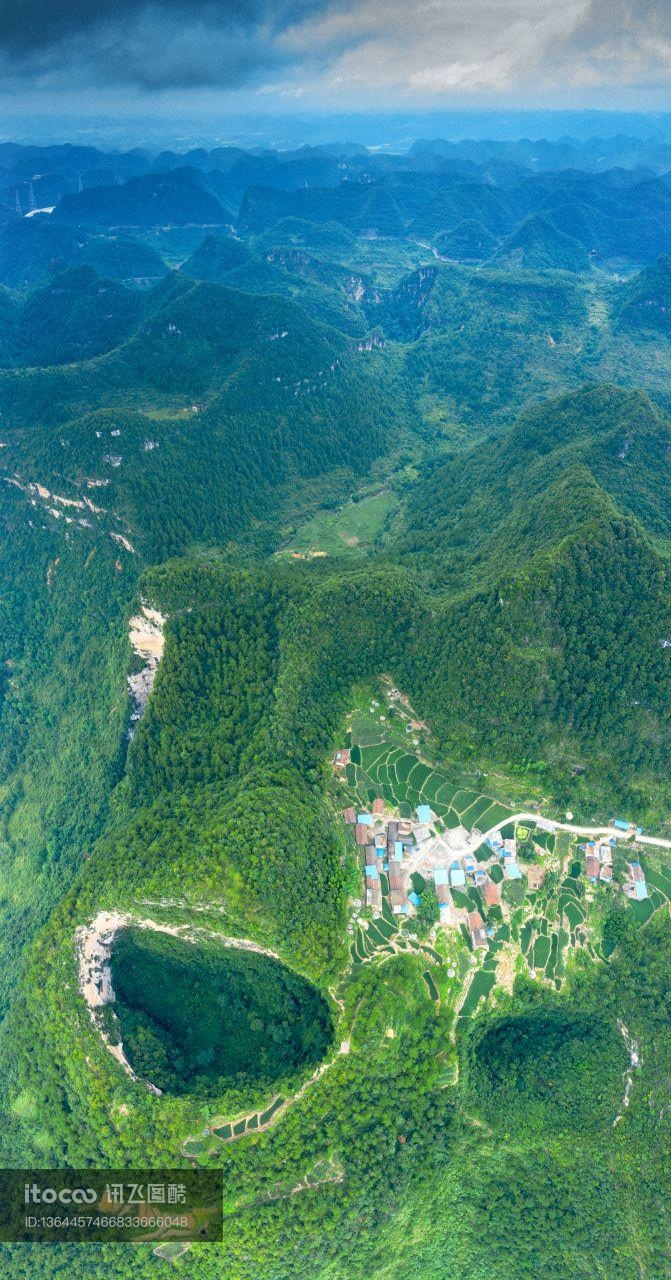 自然风光,森林,村镇