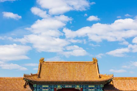 北海公园,故宫,传统建筑,摄影,房檐,天空,建筑,历史古迹,中国,北京,城镇