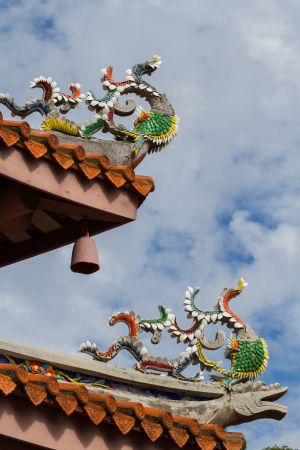 建筑,飞檐,中式传统建筑,台湾,城镇