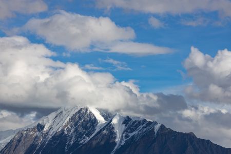 自然风光,天空,白云,中国,四川,雪山,川西