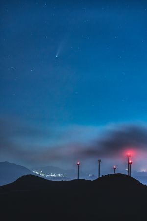 自然风光,星星,星空,天空,山川