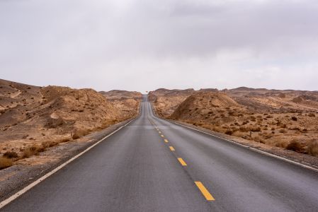公路,戈壁,自然风光,沙漠,荒漠